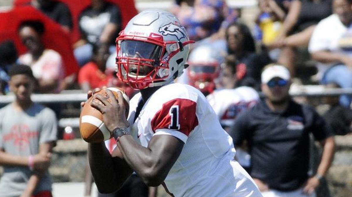 South Pointe Stallions QB Derion Kendrick (1) has been central to his team’s considerable offensive success this fall.