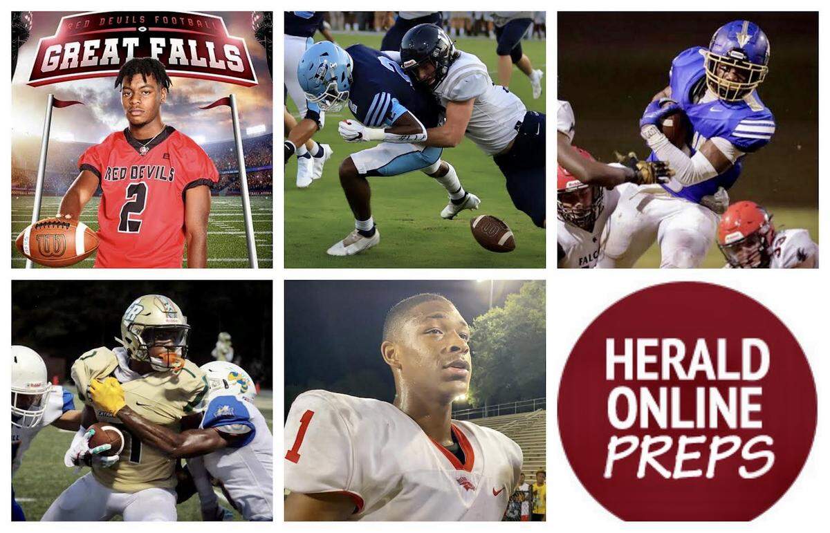 Here are The Herald’s Football Player of the Week nominees (Aug. 23, 2021). Top left to right: Xae Brown, Cooper Zohner, Dumkele Idehen. Bottom left to right: Jacobie Henderson, Waymond Jenerette.