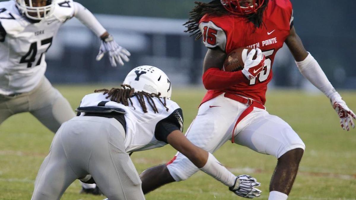 South Pointe’s Chris Smith was a threat with the ball, or defending it for the back to back state champ Stallions.