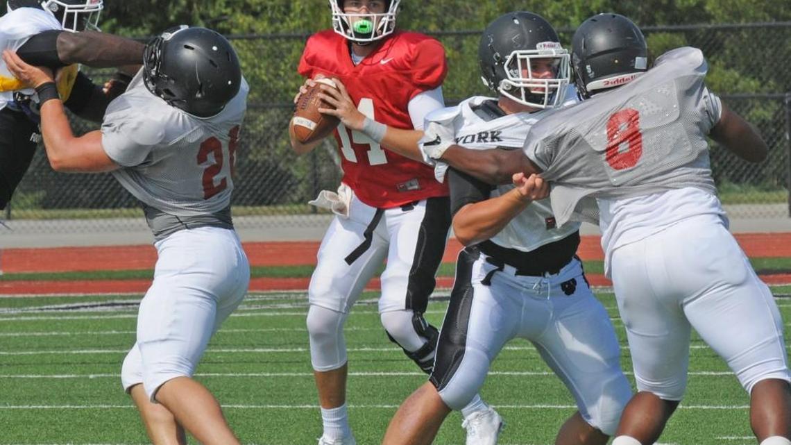 Junior QB Brayden Hawkins transferred to York last season from Weddington and is the kind of signal caller the Cougars’ offense needs.