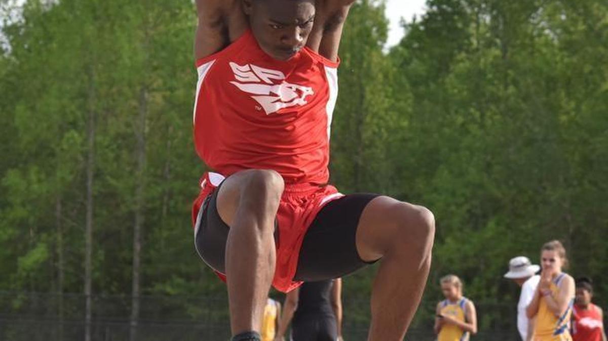 South Pointe's Niegel Simmons won the 3A long jump state title by a healthy margin.
