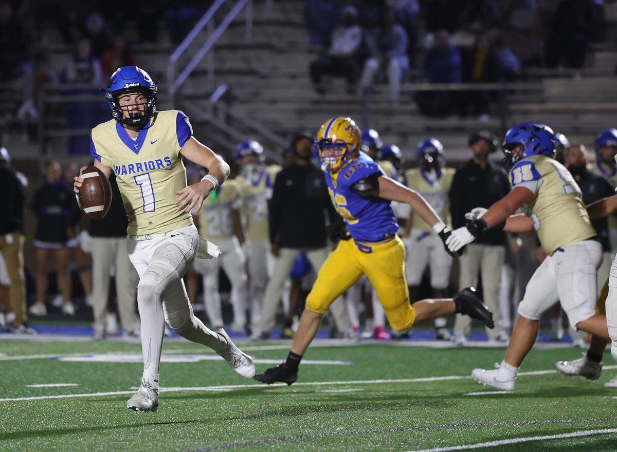Indian Land's Matt Kucia looks for an opening on Friday in Fort Mill.