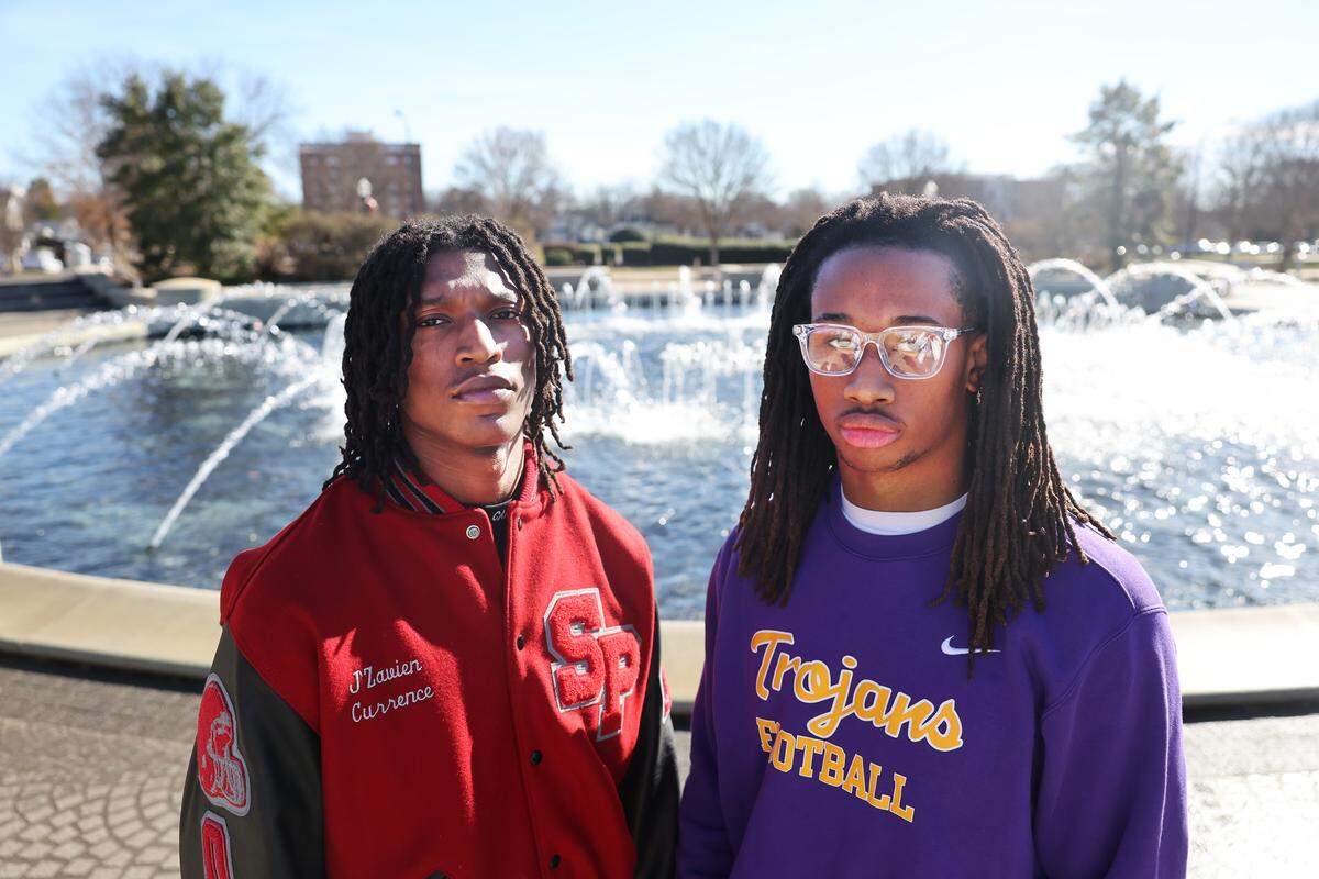South Pointe senior J’Zavien Currence, left, and Northwestern senior Tamarion Watkins are The Herald’s co-players of the year for the 2025 high school football season. 