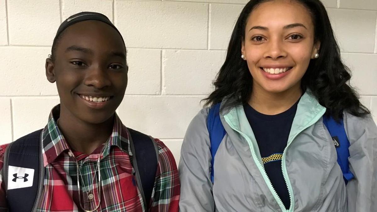 Clover girls’ basketball standouts Aylesha Wade (left) and Renee Carter.
