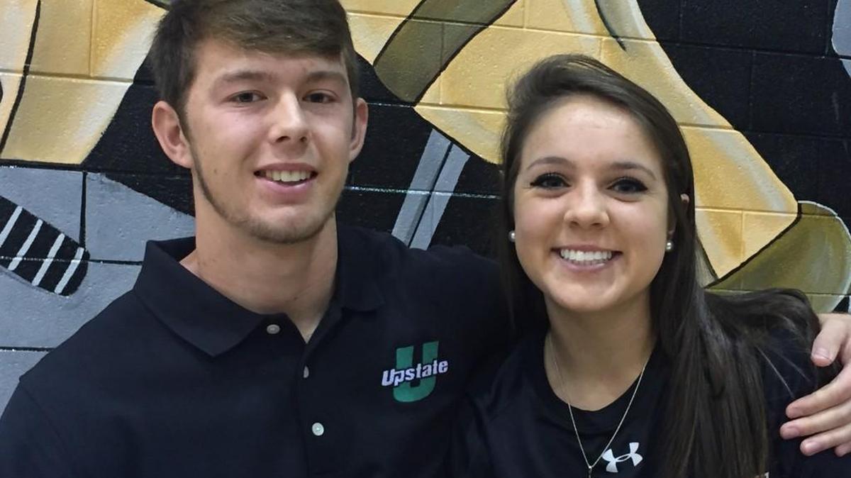 Northwestern pair Jeff Taylor and Cassie Wancheck signed college scholarships on Wednesday. Taylor will play baseball at USC Upstate and Wancheck will head to Campbell to play softball.