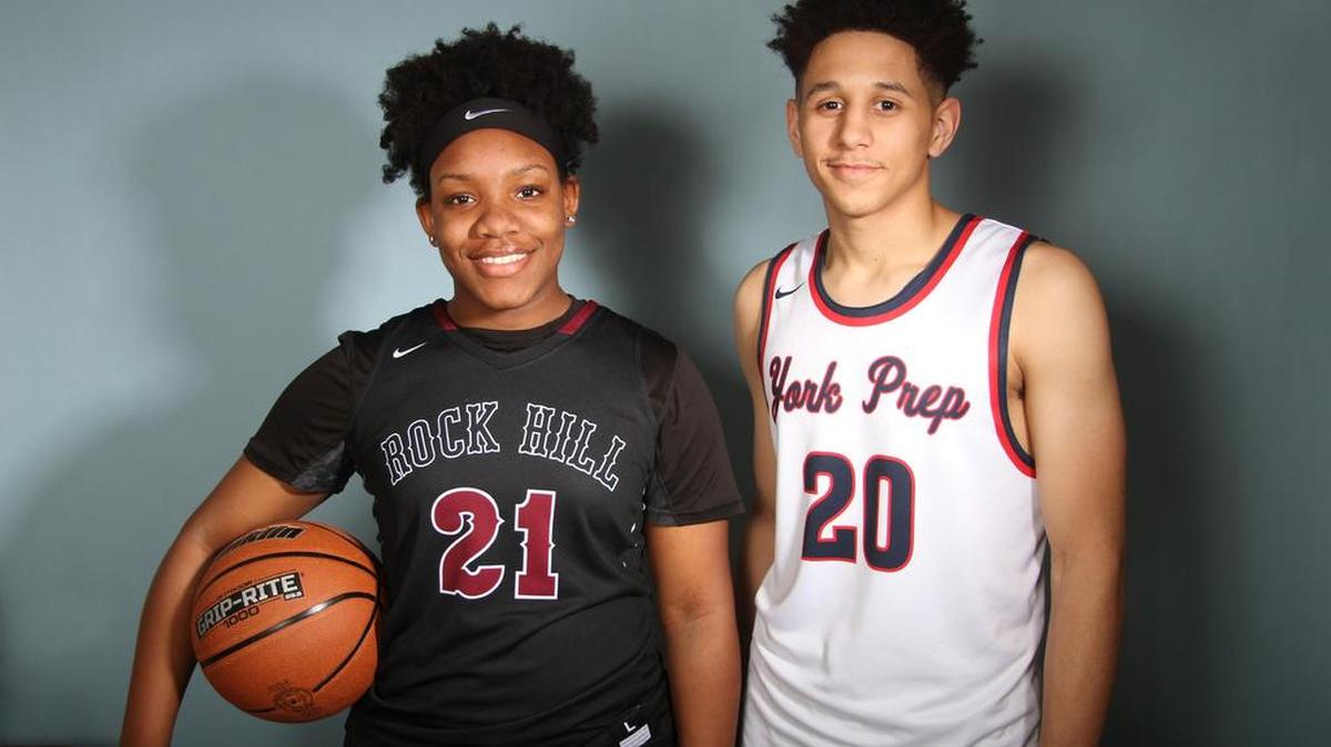 Rikoya Anderson,left, of Rock Hill and Tracus Chisholm of York Prep were named as the All-Area Players of the Year