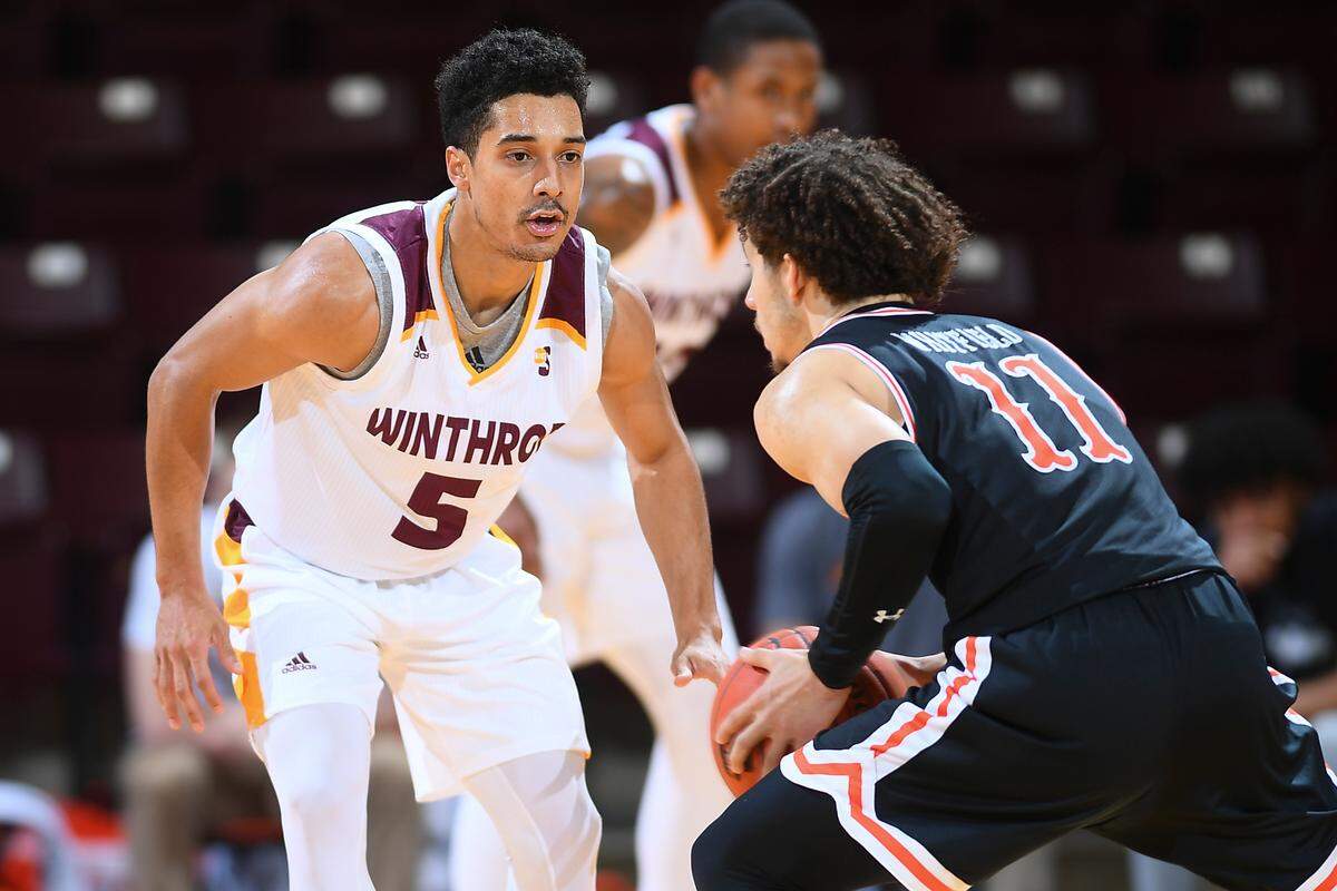 Winthrop takes on Campbell in Big South Conference men’s basketball action at the Winthrop Coliseum on Monday, January 10, 2022 in Rock Hill, South Carolina.