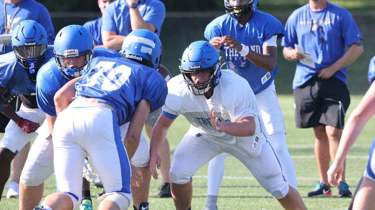 The Indian Land High School varsity football team practices Tuesday at Manchester Meadows in Rock Hill.