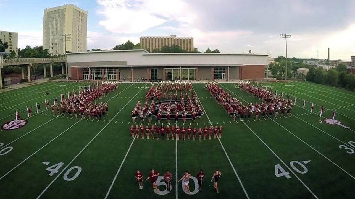 The South Carolina band shows support to LSU.