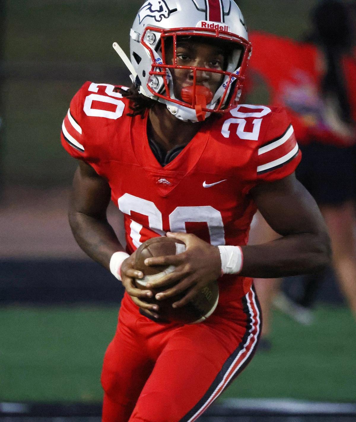 South Pointe’s T.C. Douglas looks for an opening Friday as the Stallions take on Spartanburg in Rock Hill.