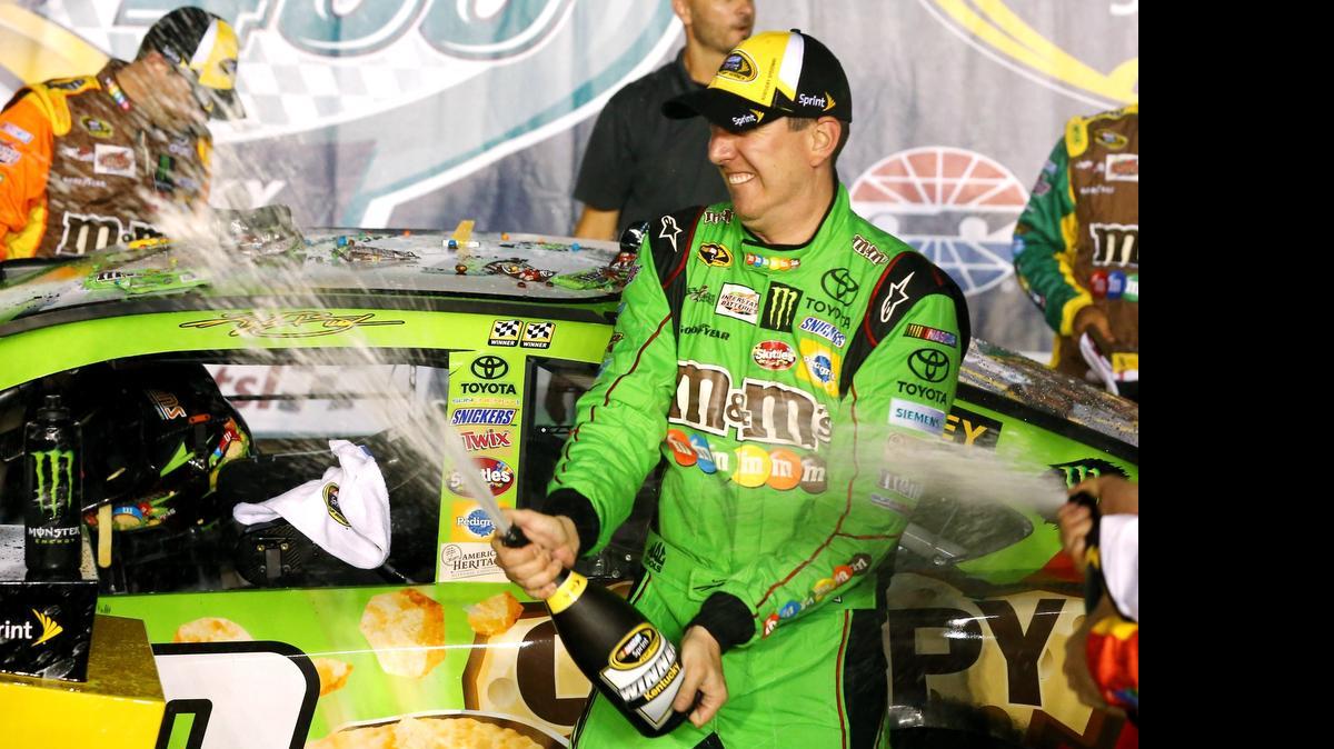 
With Saturday’s win in the Quaker State 400, Kyle Busch improved to 35th in the Sprint Cup series standings and 87 points behind 30th place. He needs to be in the Top 30 in points after race No. 26 in order to use his wins for the Chase.


