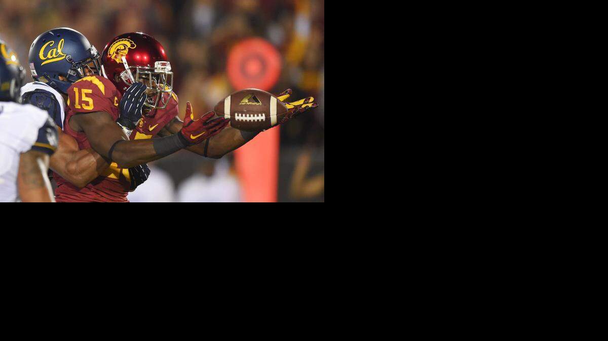 
Southern Cal wide receiver Nelson Agholor (15) will work out for the Carolina Panthers in Florida on Thursday.
