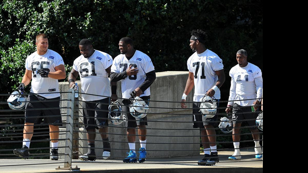 
Carolina Panthers defensive tackle Kyle Love (61) was diagnosed with Type II diabetes in 2013, but he says he refuses to let the disease define him. 
