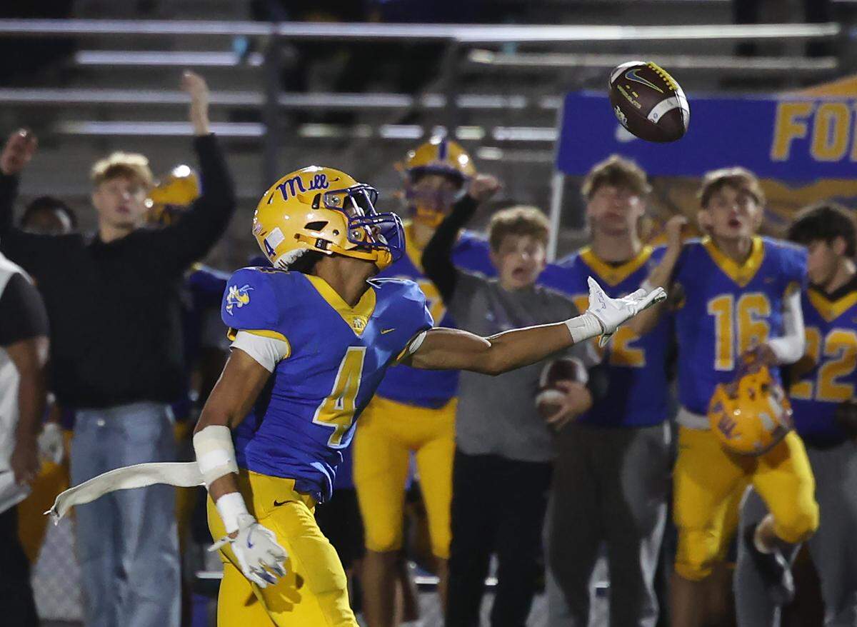 Indian Land's Jamol Horton misses the ball Friday, Oct. 23, 2025 at Fort Mill High School.