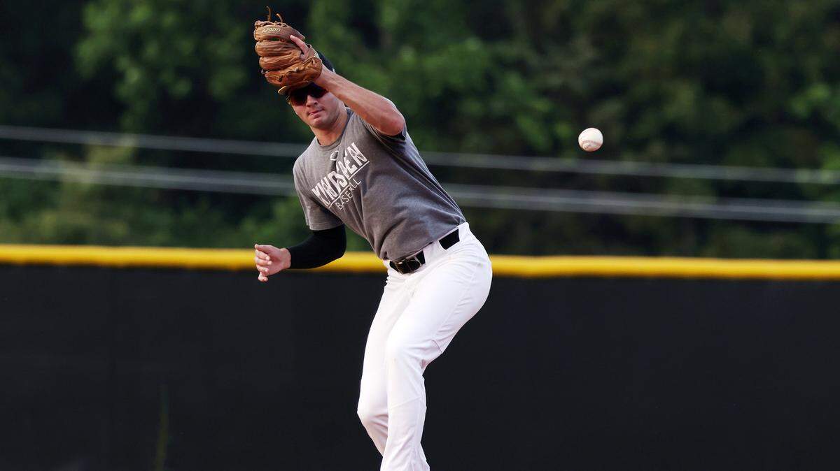 Kingsmen’s Aidan Rice practices with the team Monday at York Comprehensive High School.