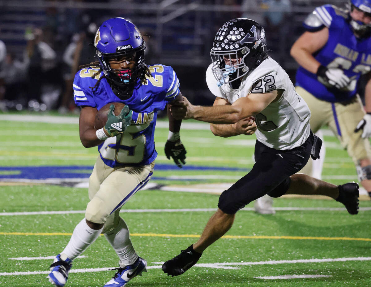 York’s Dalton Russell tries to stop Indian Land’s Jamol Horton Friday, Sept. 29, 2023.