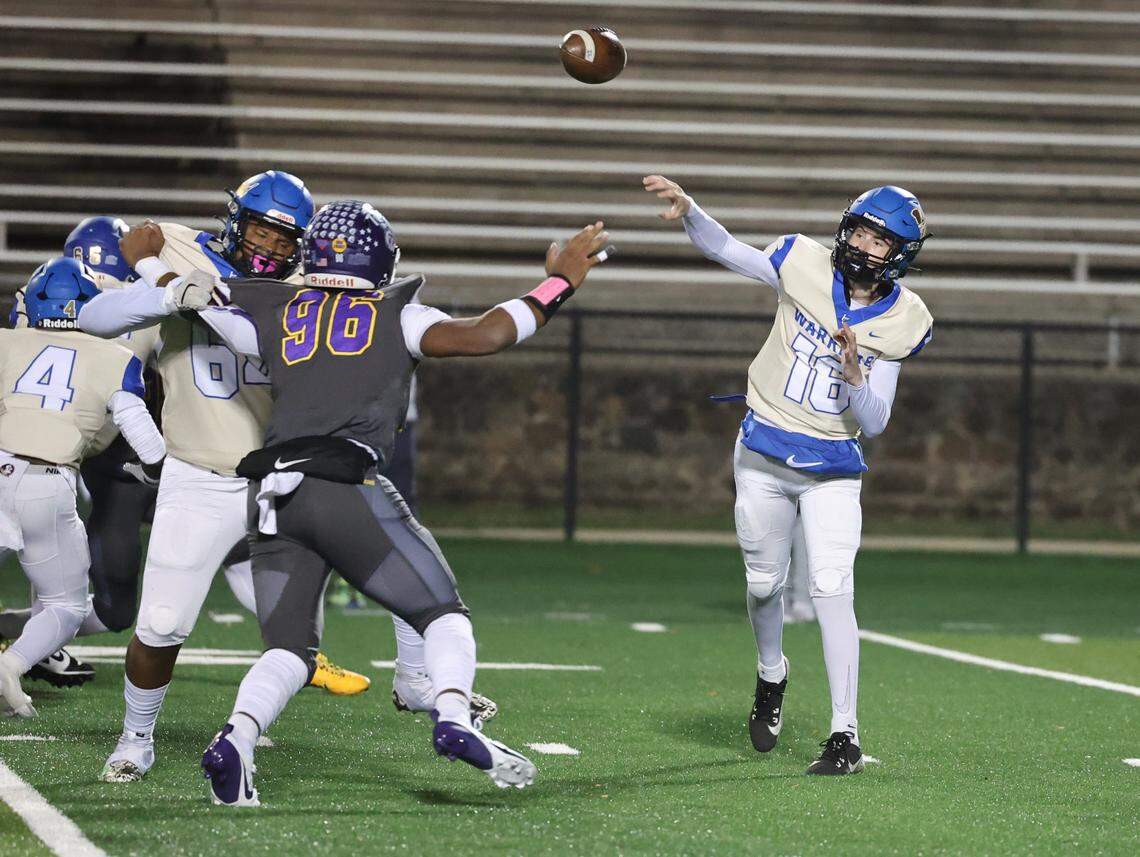 Indian Land’s Matt Kucia passes the ball Friday, Nov. 22, 2024 in Rock Hill, S.C.