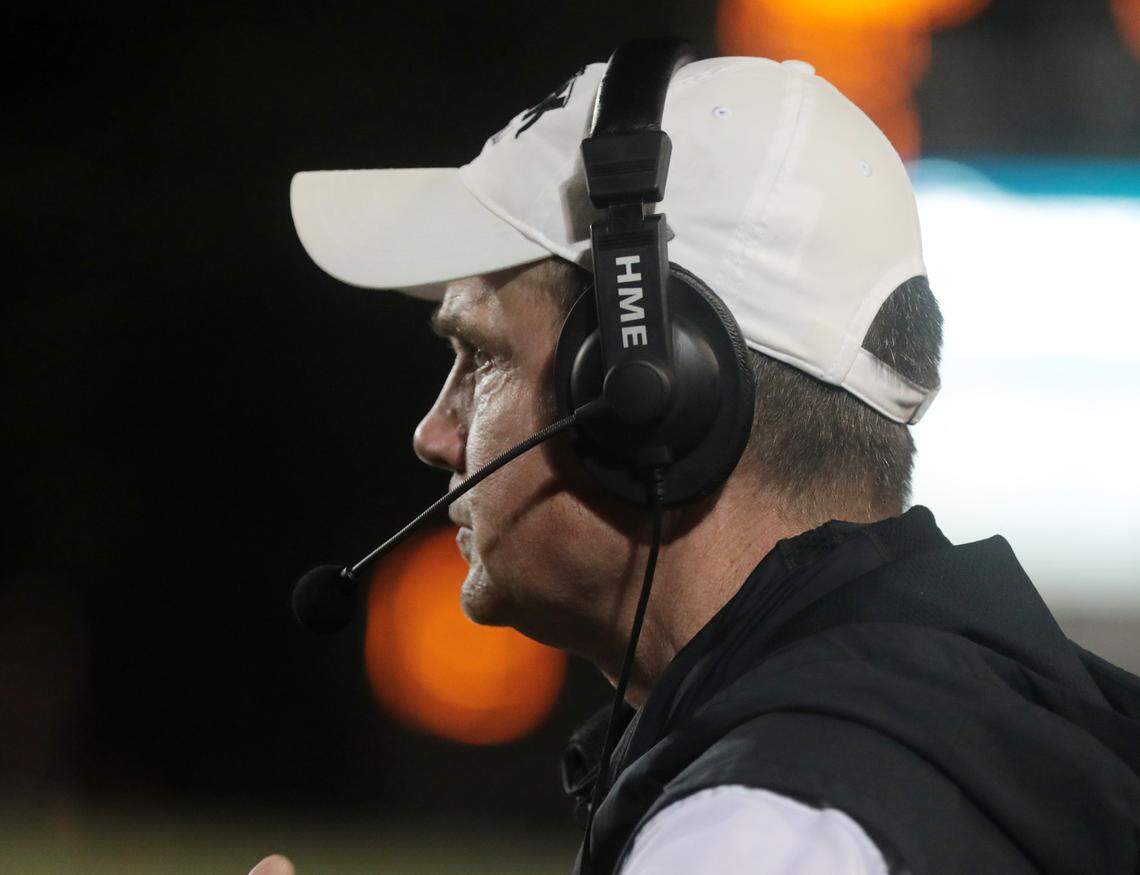 Herald file: York Comprehensive High School head football coach Dean Boyd watches his team play on the sideline.